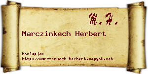 Marczinkech Herbert névjegykártya